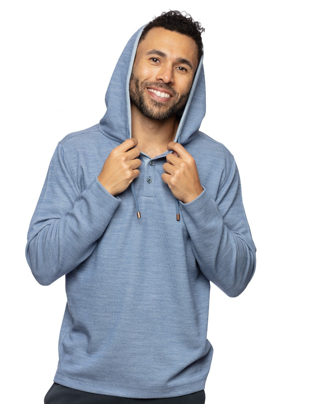 Hooded henley store